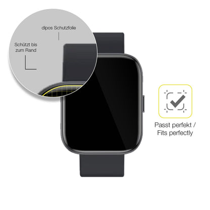 2x Screen Protector for Fireboltt Mercury Protective Film covers 100% dipos Flex