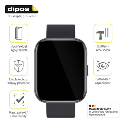 2x Screen Protector for Fireboltt Mercury Protective Film covers 100% dipos Flex