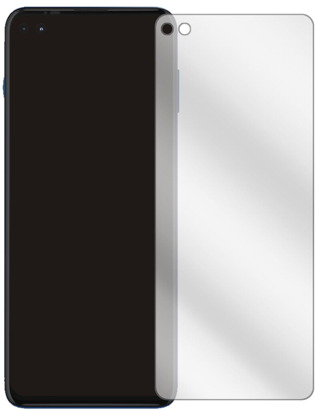 MotorolaMoto G100 mit aufgebrachter dipos Displayschutzfolie, glasklare Darstellung ohne Einschränkungen