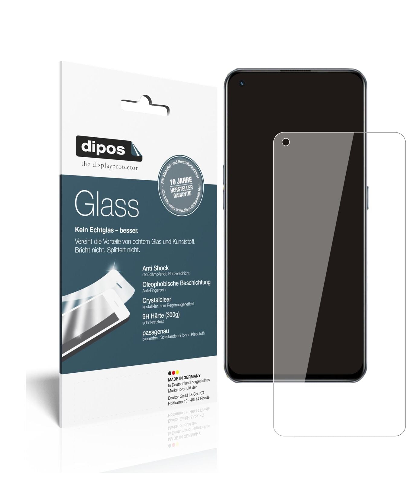 1x 9H Schutzfolie für Oppo Realme GT Global Panzerfolie