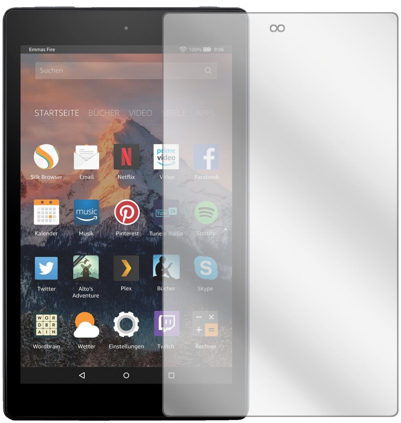 1x Schutzfolie klar für Amazon Fire HD 8 Plus (2020) Display-Schutzfolie