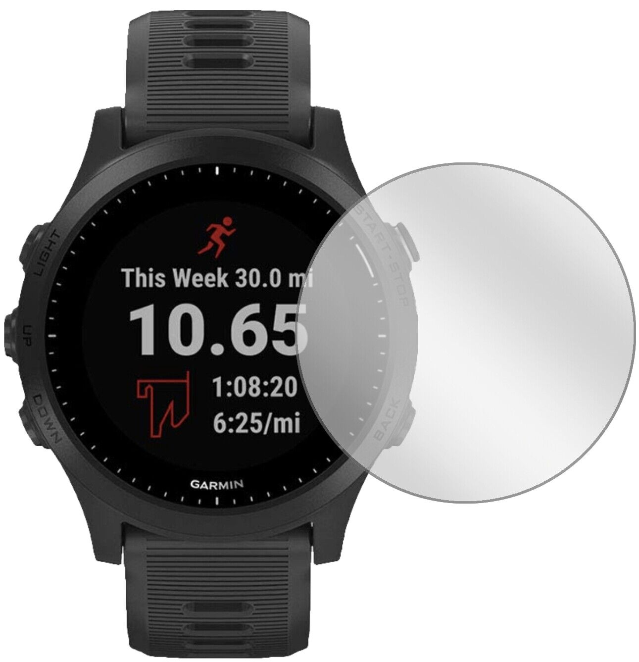 Klare Displayschutzfolie von dipos passend für Garmin Forerunner 245 Music, präziser Zuschnitt und blasenfrei montiert