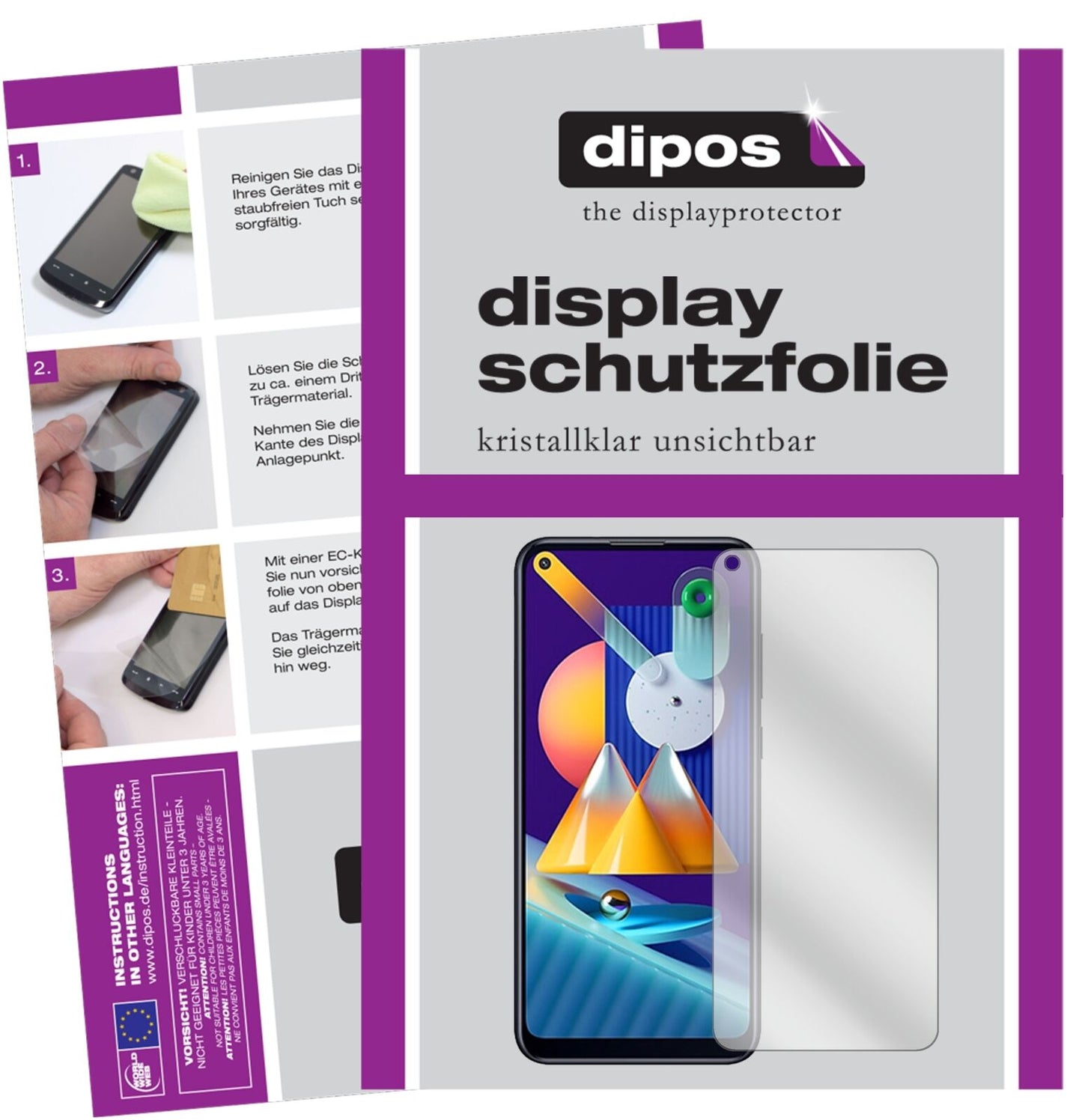 1x Schutzfolie klar für Samsung Galaxy M11 Display-Schutzfolie