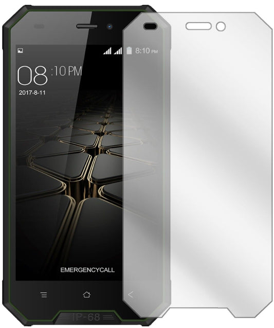 Klare Displayschutzfolie von dipos passend für Blackview BV4000, präziser Zuschnitt und blasenfrei montiert