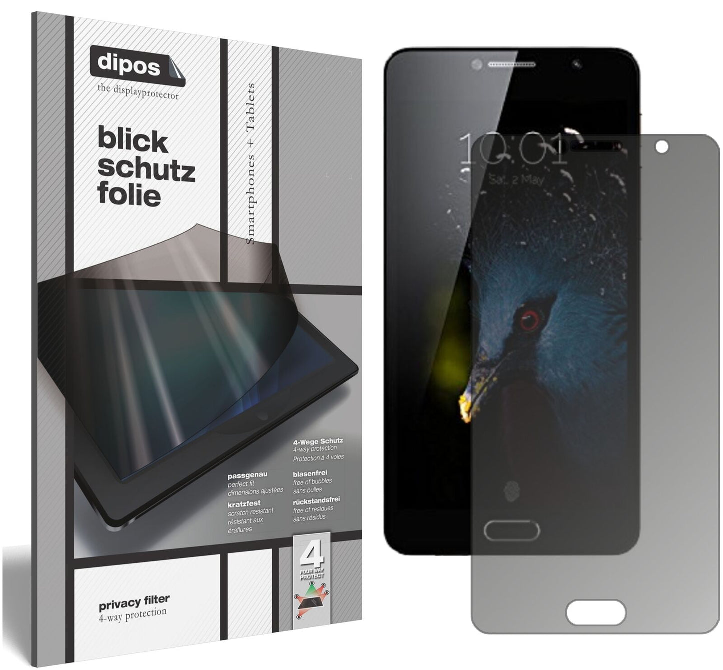 Blickschutzfolie für TCL Flash Plus 2 matt Schutzfolie Privacy