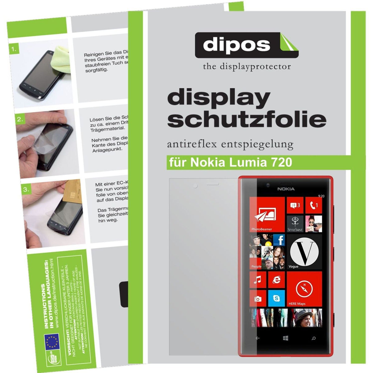 dipos 2x Matte Screen Protector for Nokia Lumia 720