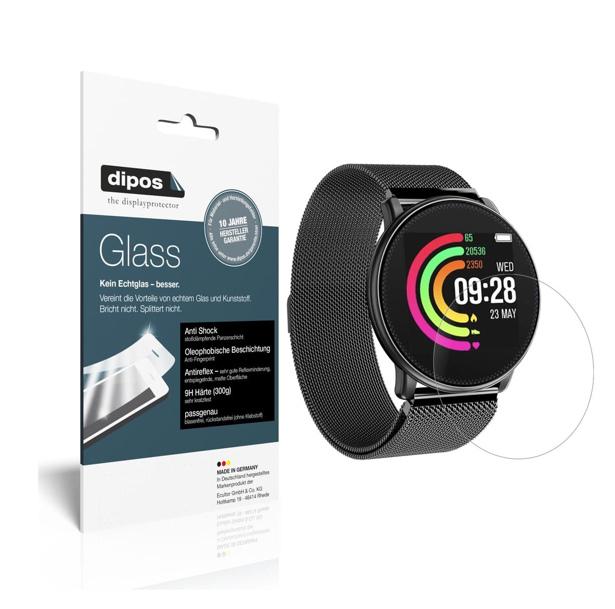 Screen Protector for I Umidigi Uwatch I matte I Flexible Glass I 9H I dipos