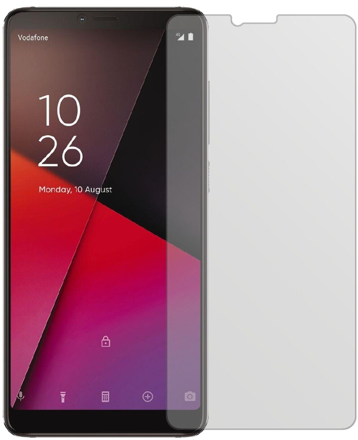 Matte Displayschutzfolie von dipos passend für Vodafone Smart X9, präziser Zuschnitt und blasenfrei montiert