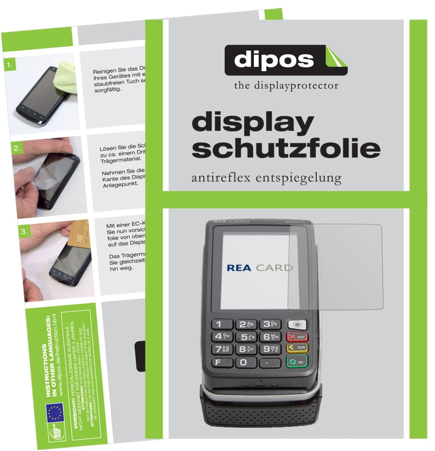 5x Schutzfolie matt für REA CARD T9 flex Terminal Display-Schutzfolie