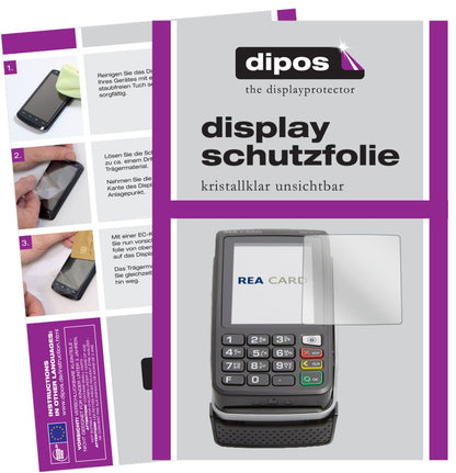 1x Schutzfolie klar für REA CARD T9 flex Terminal Display-Schutzfolie