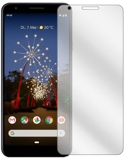 Klare Displayschutzfolie von dipos passend für Google Pixel 3a XL, präziser Zuschnitt und blasenfrei montiert