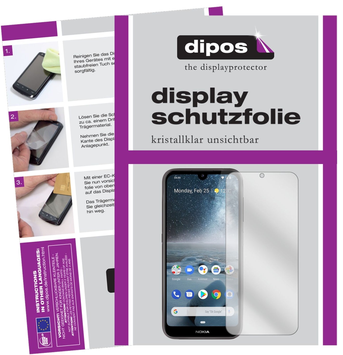 1x Schutzfolie klar für Nokia 46057 Display-Schutzfolie