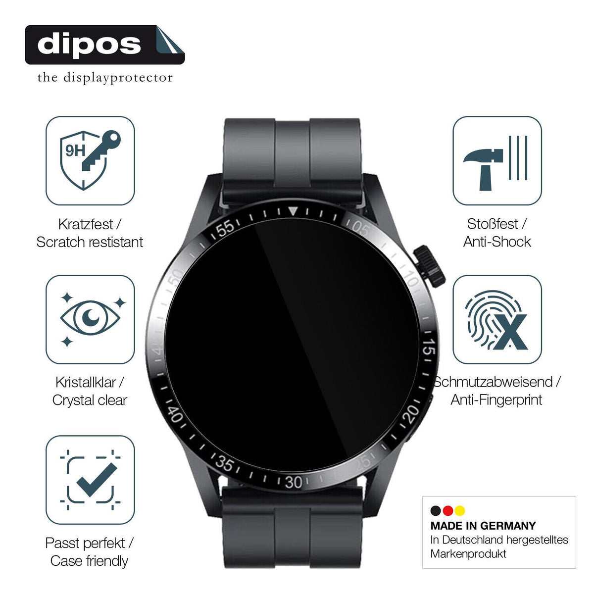 Screen Protector for Fireboltt Talk Pro Flexible Glass 9H dipos