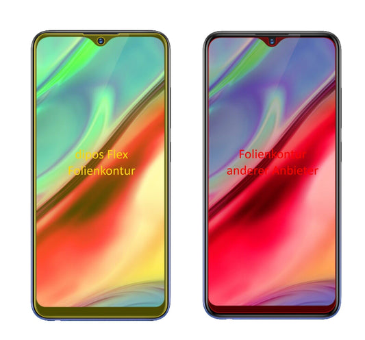 Klare Displayschutzfolie von dipos passend für Vivo Y93, 100% Displayabdeckung und blasenfreie Montage