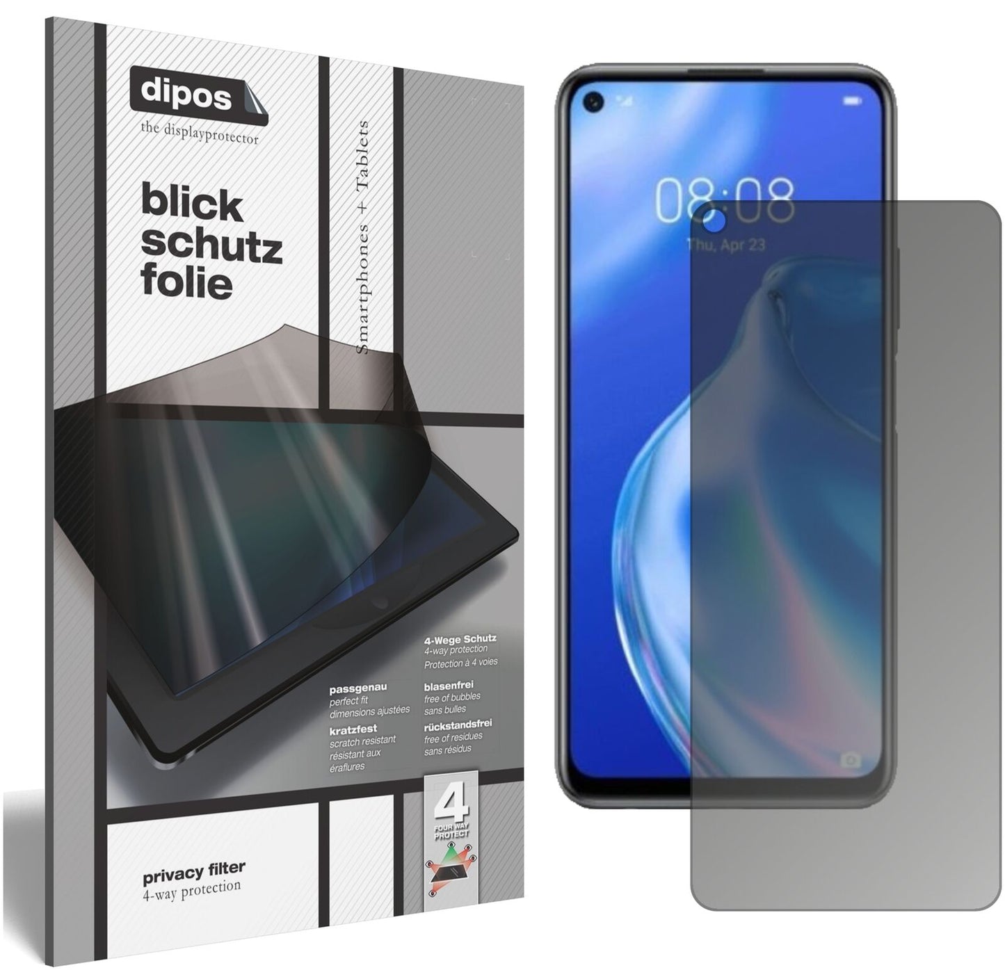 Blickschutzfolie für Honor 30S matt Schutzfolie Privacy