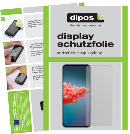 Matte Displayschutzfolie von dipos passend für ZTE Axon 20 5G, präziser Zuschnitt und blasenfrei montiert