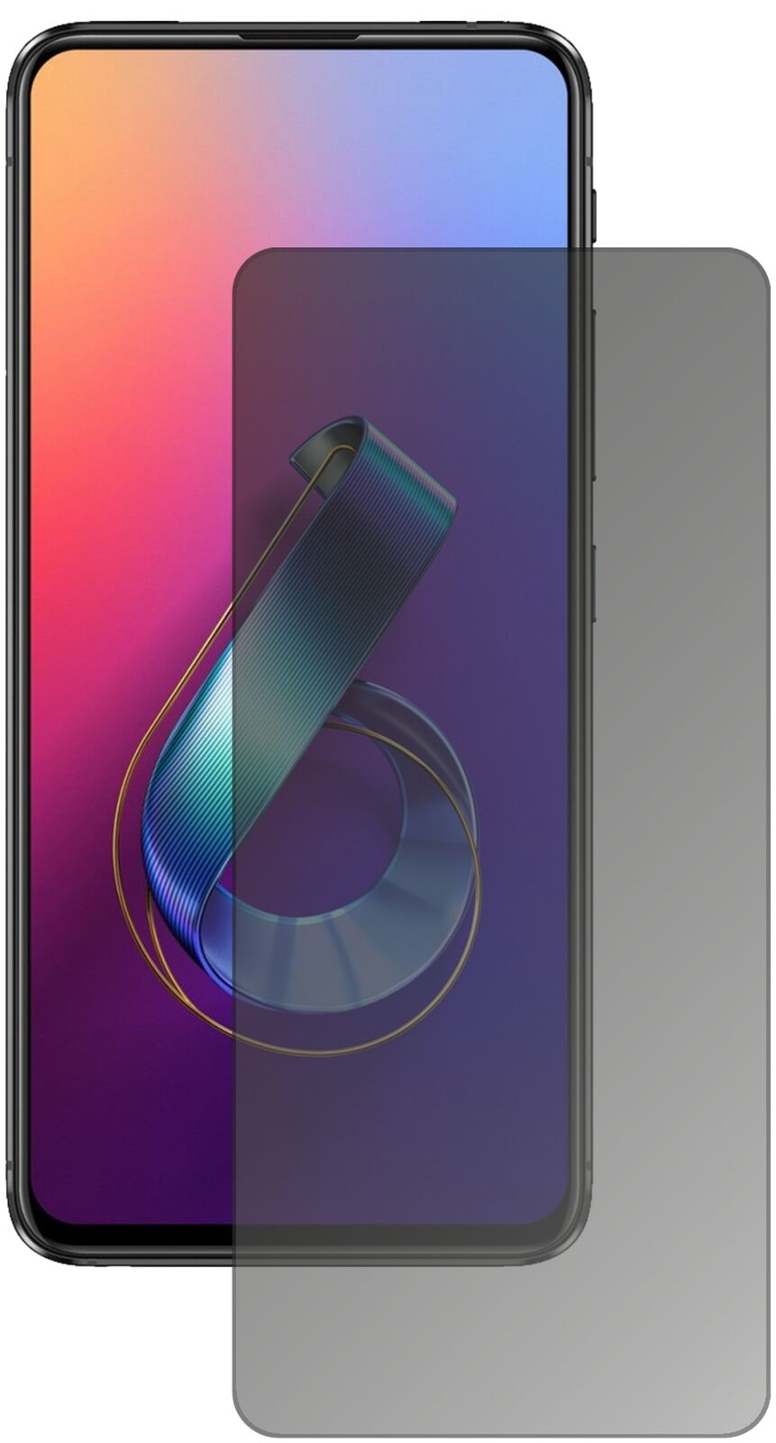 Blickschutzfolie für Asus Zenfone 6 (ZS630KL) matt Schutzfolie Privacy