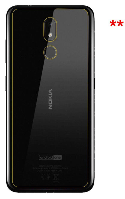1x Schutzfolie matt für Nokia 3.2 Rückseite Display-Schutzfolie
