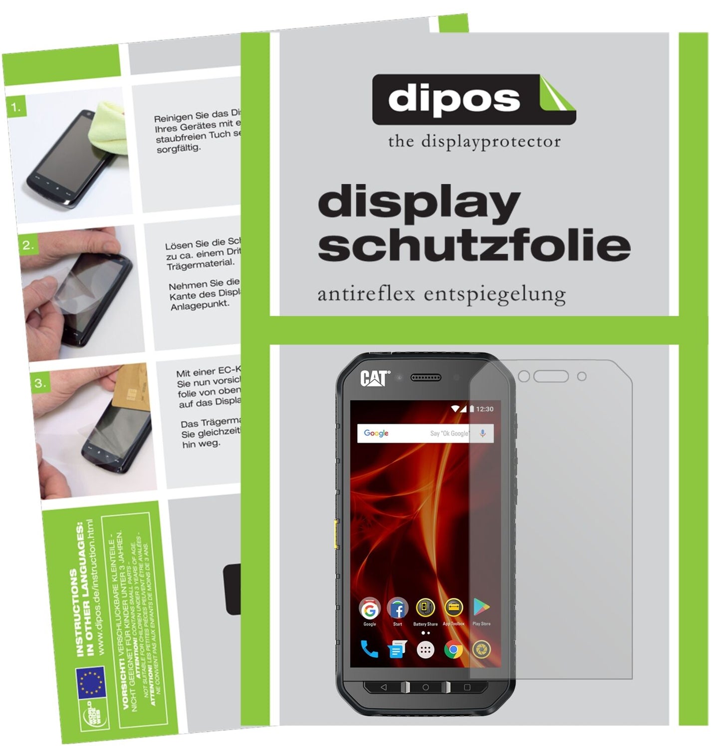 1x Schutzfolie matt für CAT S48c Display-Schutzfolie