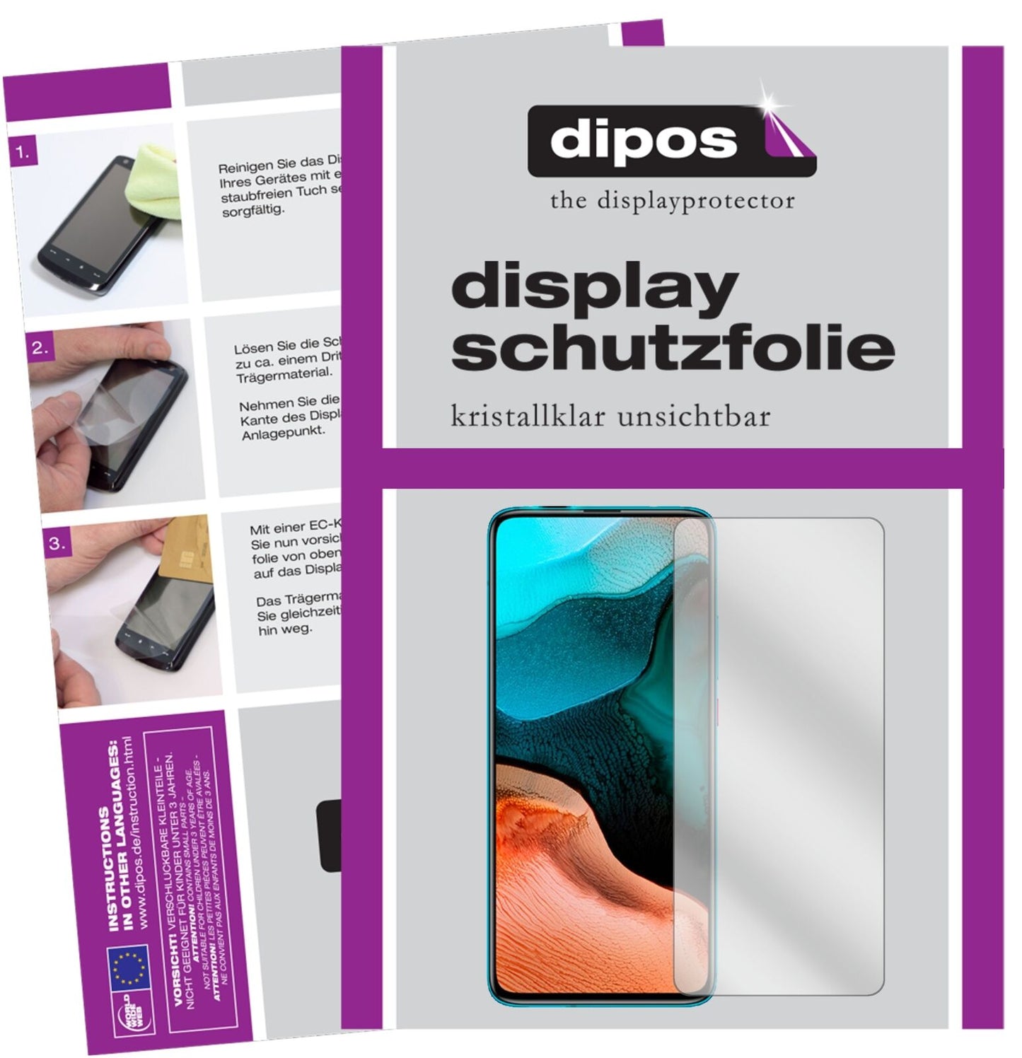 5x Schutzfolie klar für Xiaomi Redmi K30 Pro Display-Schutzfolie