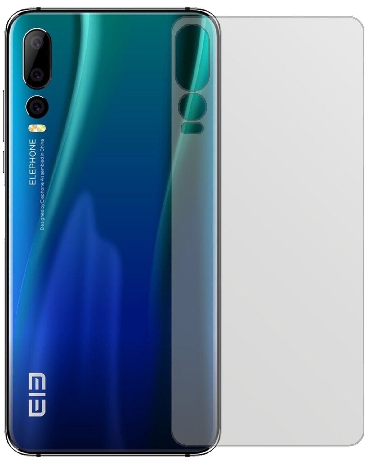 5x Schutzfolie matt für Elephone A5 Rückseite Display-Schutzfolie
