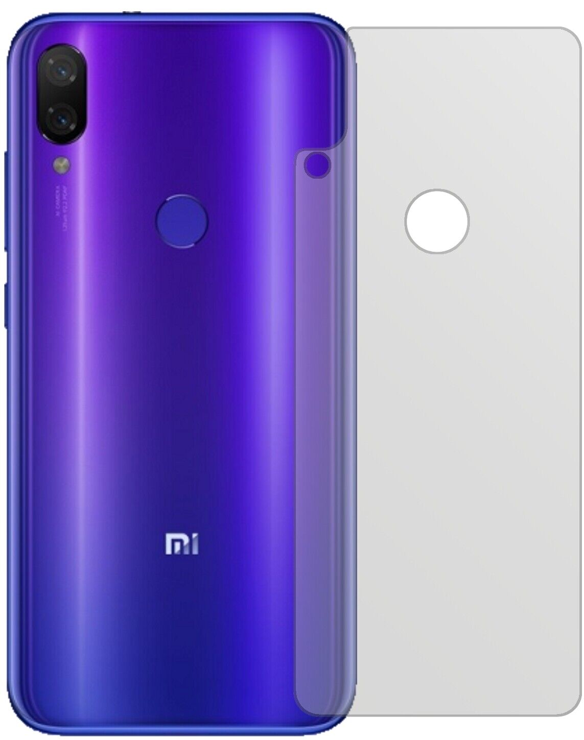 1x Schutzfolie matt für Xiaomi Mi Play Rückseite Display-Schutzfolie