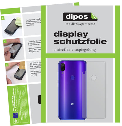 1x Schutzfolie matt für Xiaomi Mi Play Rückseite Display-Schutzfolie