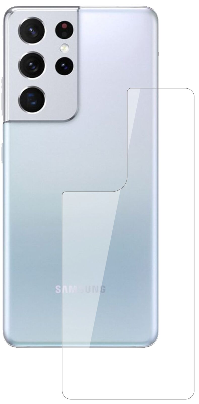 1x 9H Schutzfolie für Samsung Galaxy S21 Ultra Rückseite Panzerfolie