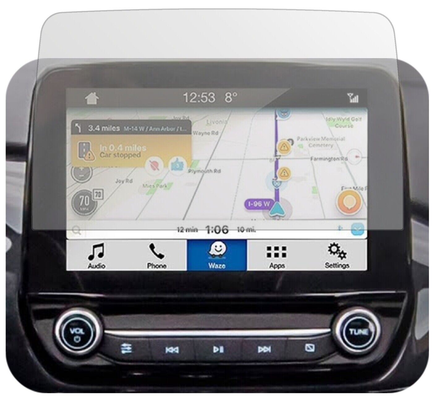 1x Schutzfolie matt für Ford Kuga Display (ab 2020) Display-Schutzfolie