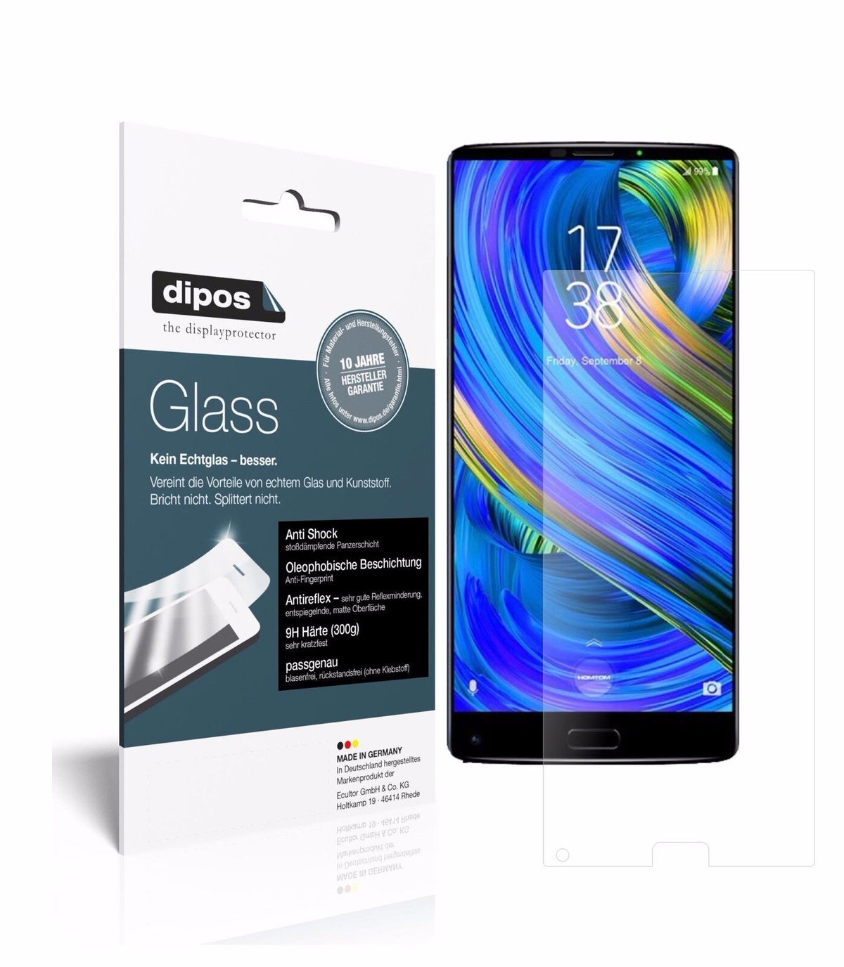1x 9H Matte Screen Protector for HOMTOM S9 Plus Tempered Glass