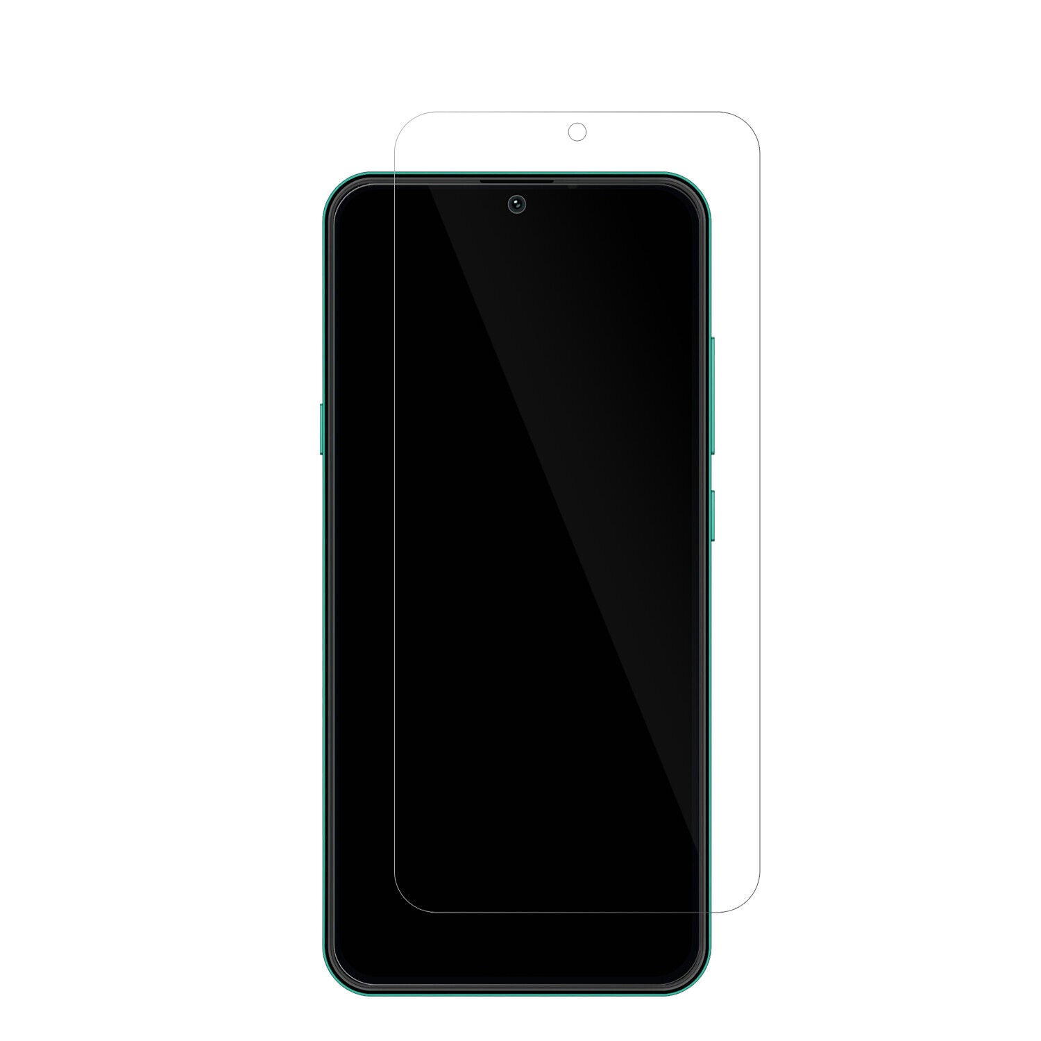 HisenseInfinity E40 Lite mit aufgebrachter dipos Displayschutzfolie, glasklare Darstellung ohne Einschränkungen