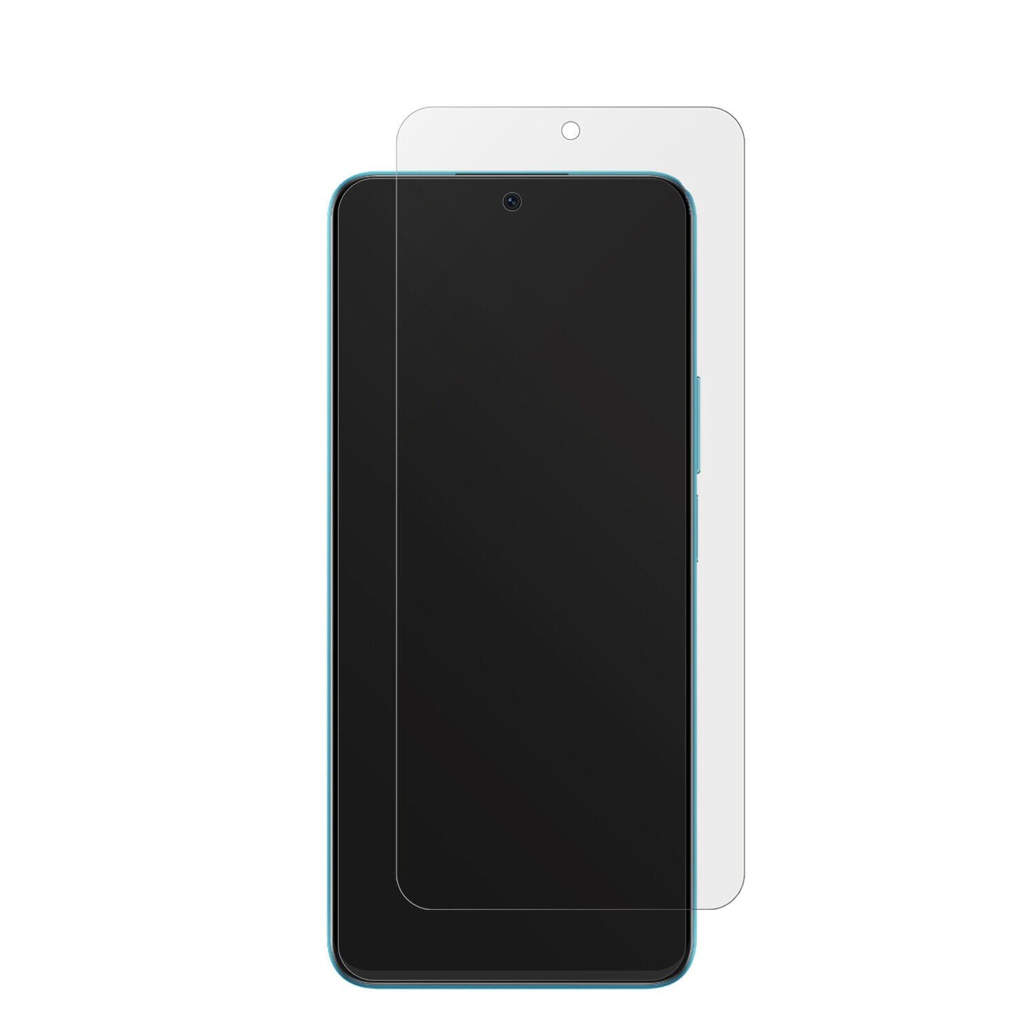 HONORX8a mit aufgebrachter dipos Displayschutzfolie, die lästige Fingerabdrücke minimiert