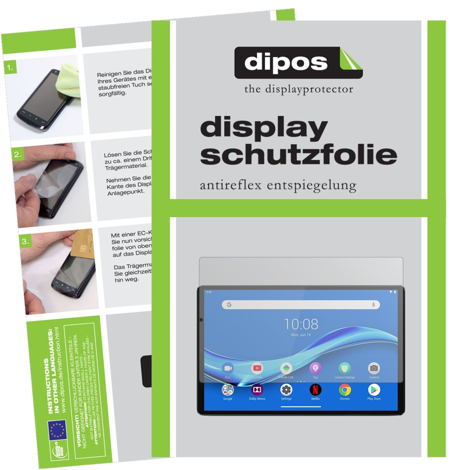 Screen Protector for Lenovo Tab M10 FHD Plus Protection Anti Glare dipos