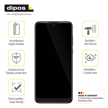2x Screen Protector for alcatel 3L 2020 Protective Film covers 100% dipos Flex