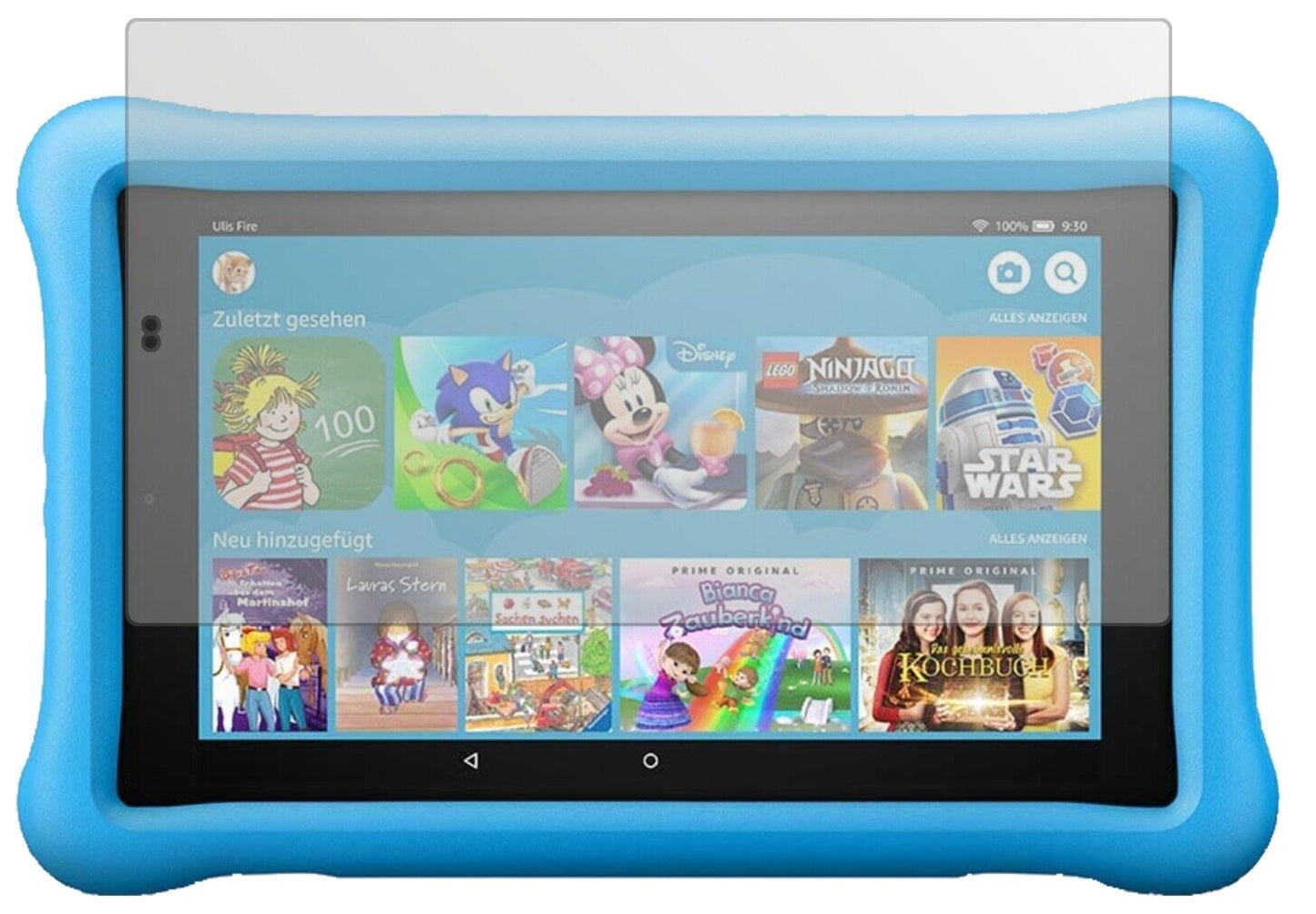 Matte Displayschutzfolie von dipos passend für Amazon Fire HD 8 Kids Edition (2018), präziser Zuschnitt und blasenfrei montiert