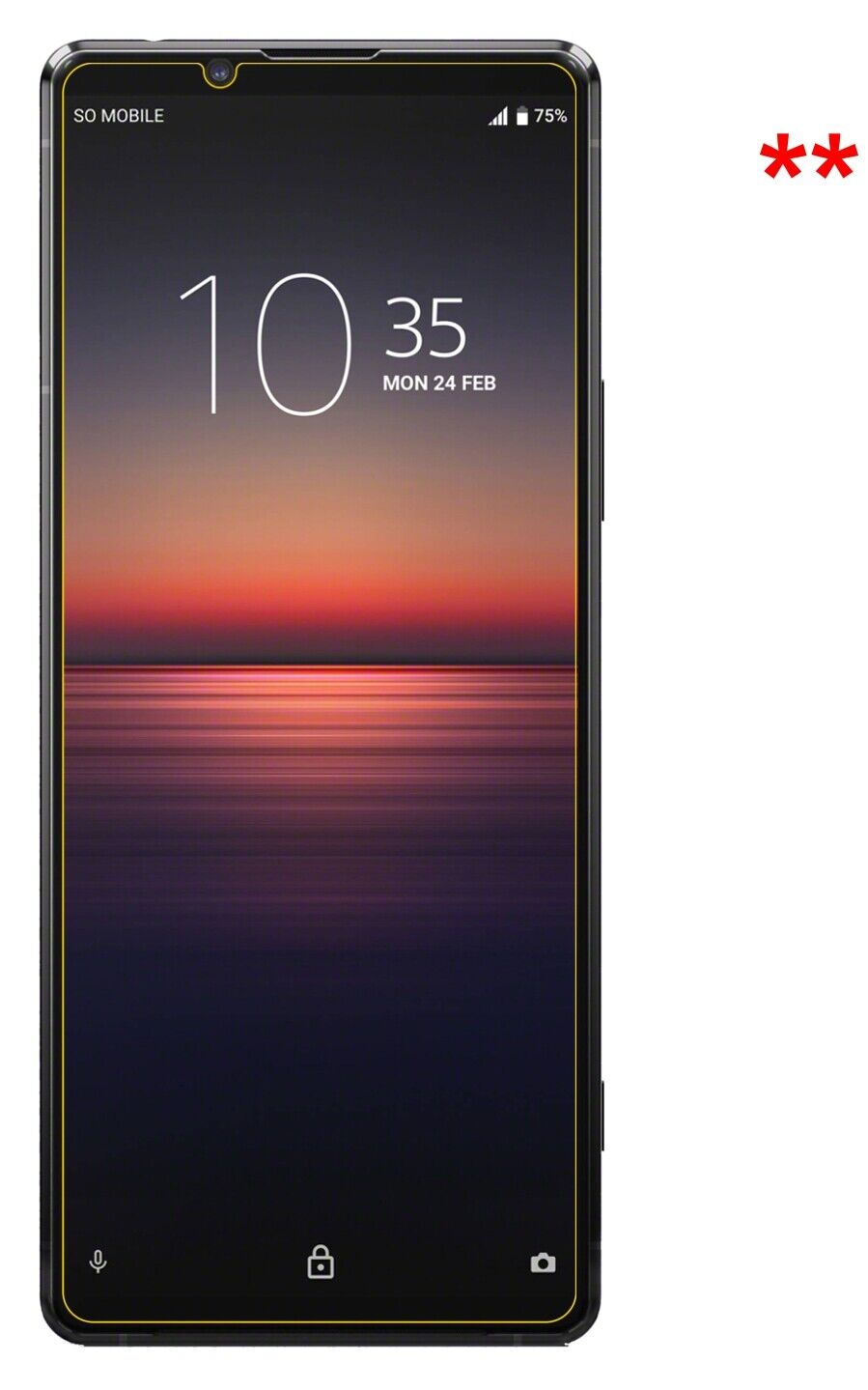 Privatsphäre-Schutz durch Sichtschutz-Folie passend zugeschnitten für Sony Xperia 1 II