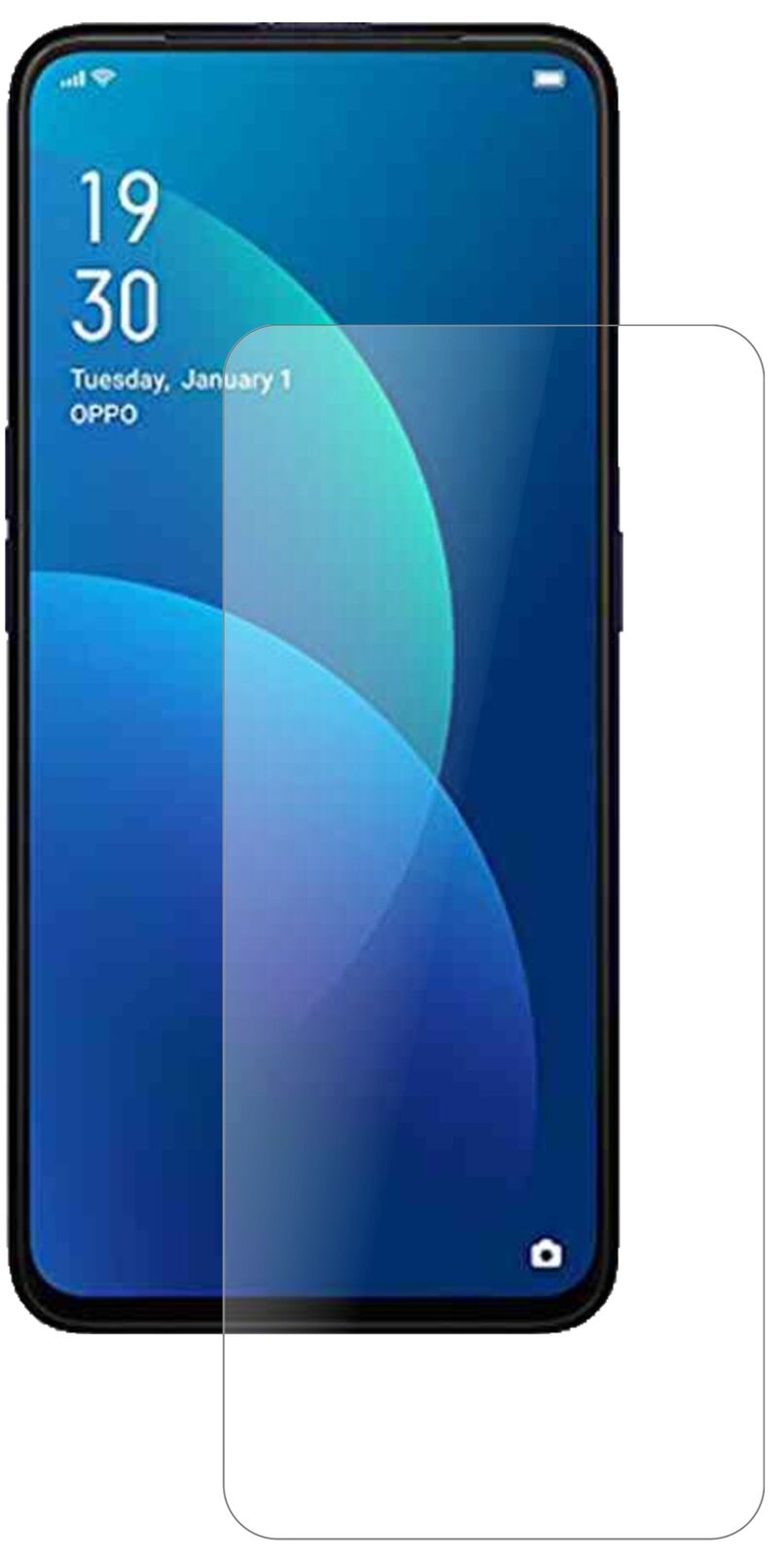 Matte Displayschutzfolie von dipos passend für Oppo F11, 9H kratzfest und blasenfrei montiert