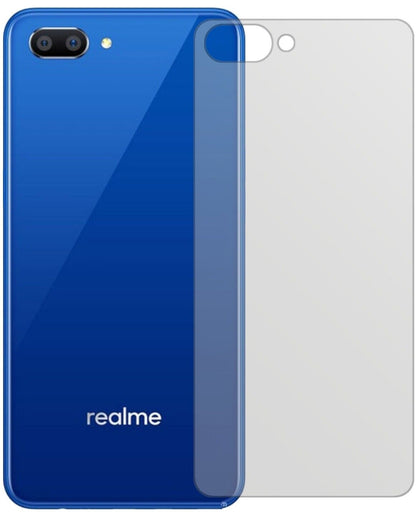 Matte Displayschutzfolie von dipos passend für Oppo Realme C1 Rückseite, präziser Zuschnitt und blasenfrei montiert