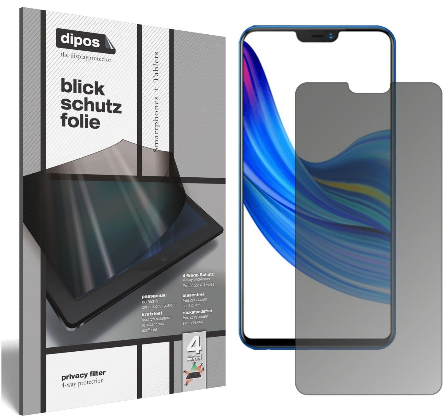 Blickschutzfolie für VIVO Z1 matt Schutzfolie Privacy