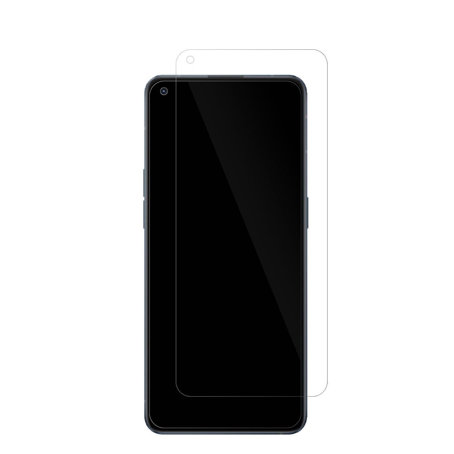OPPOReno6 4G mit aufgebrachter dipos Displayschutzfolie, glasklare Darstellung ohne Einschränkungen