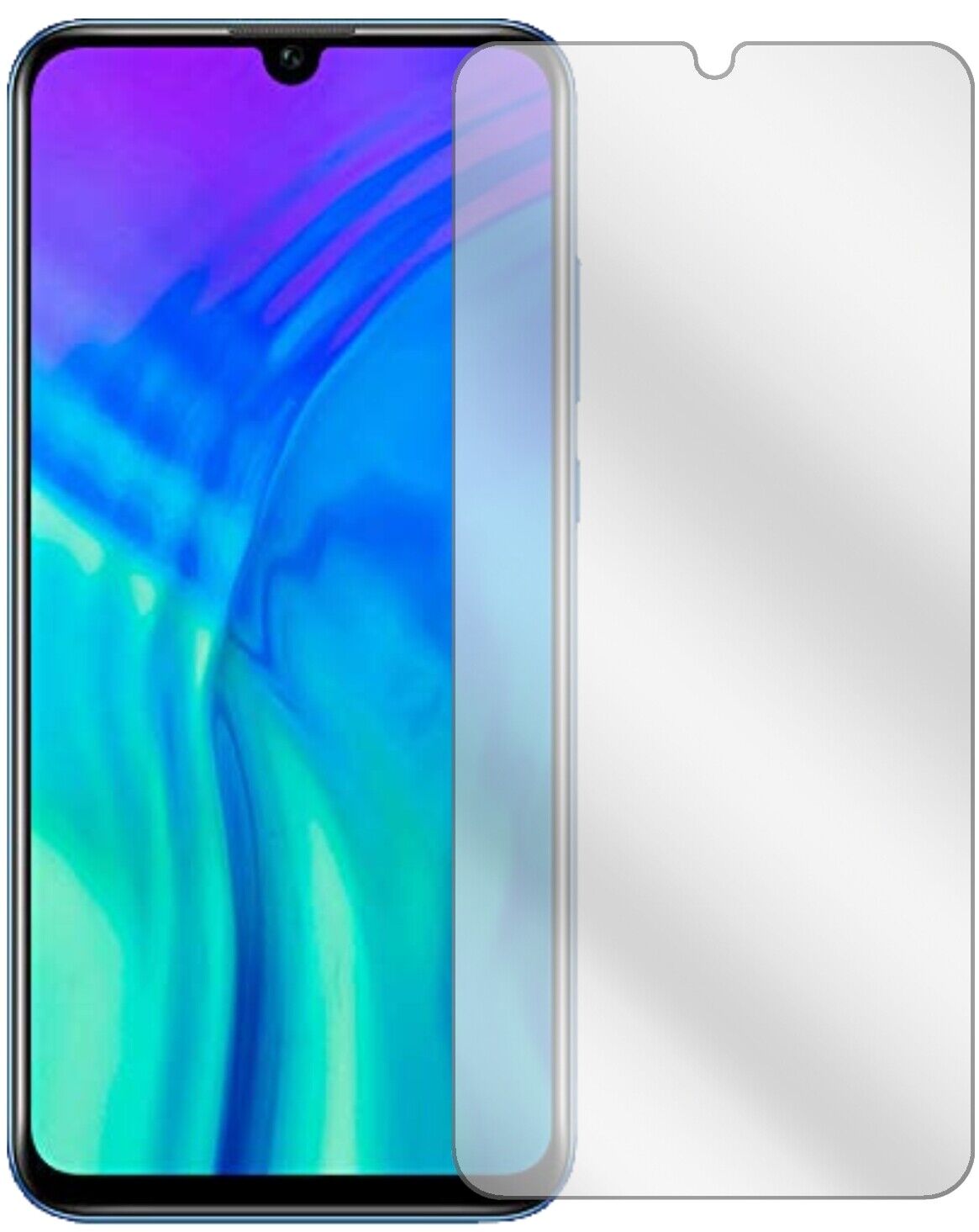 Honor20E mit aufgebrachter dipos Displayschutzfolie, glasklare Darstellung ohne Einschränkungen