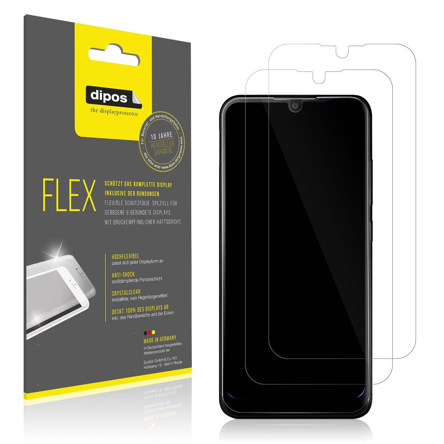 2x Screen Protector for  Multilaser G-Pro Protective Film covers 100% dipos Flex