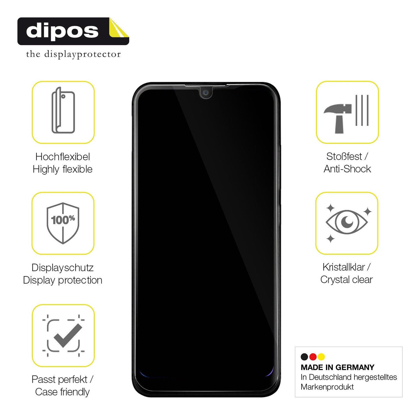 2x Screen Protector for  Multilaser G-Pro Protective Film covers 100% dipos Flex