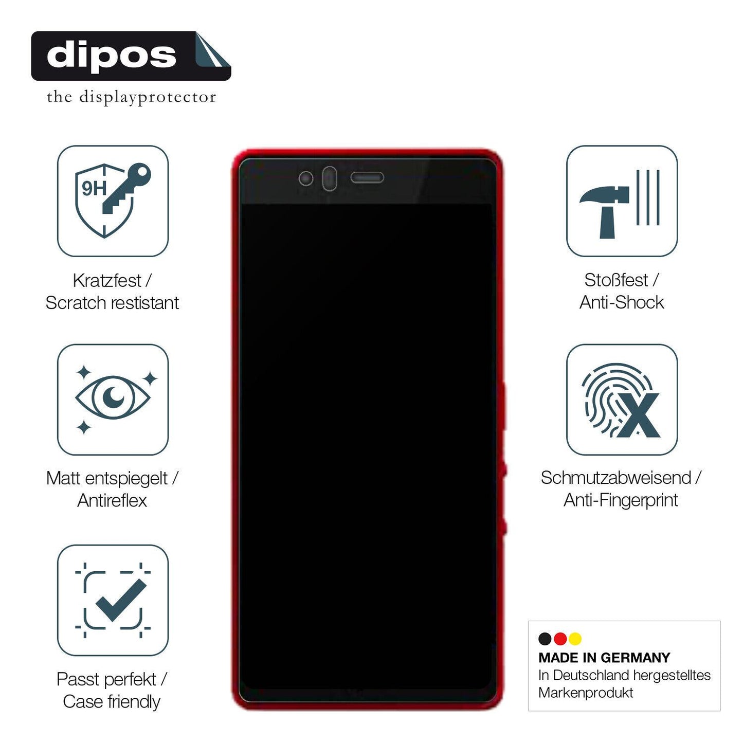 Screen Protector for Fujitsu Arrows M04 matte Flexible Glass 9H dipos