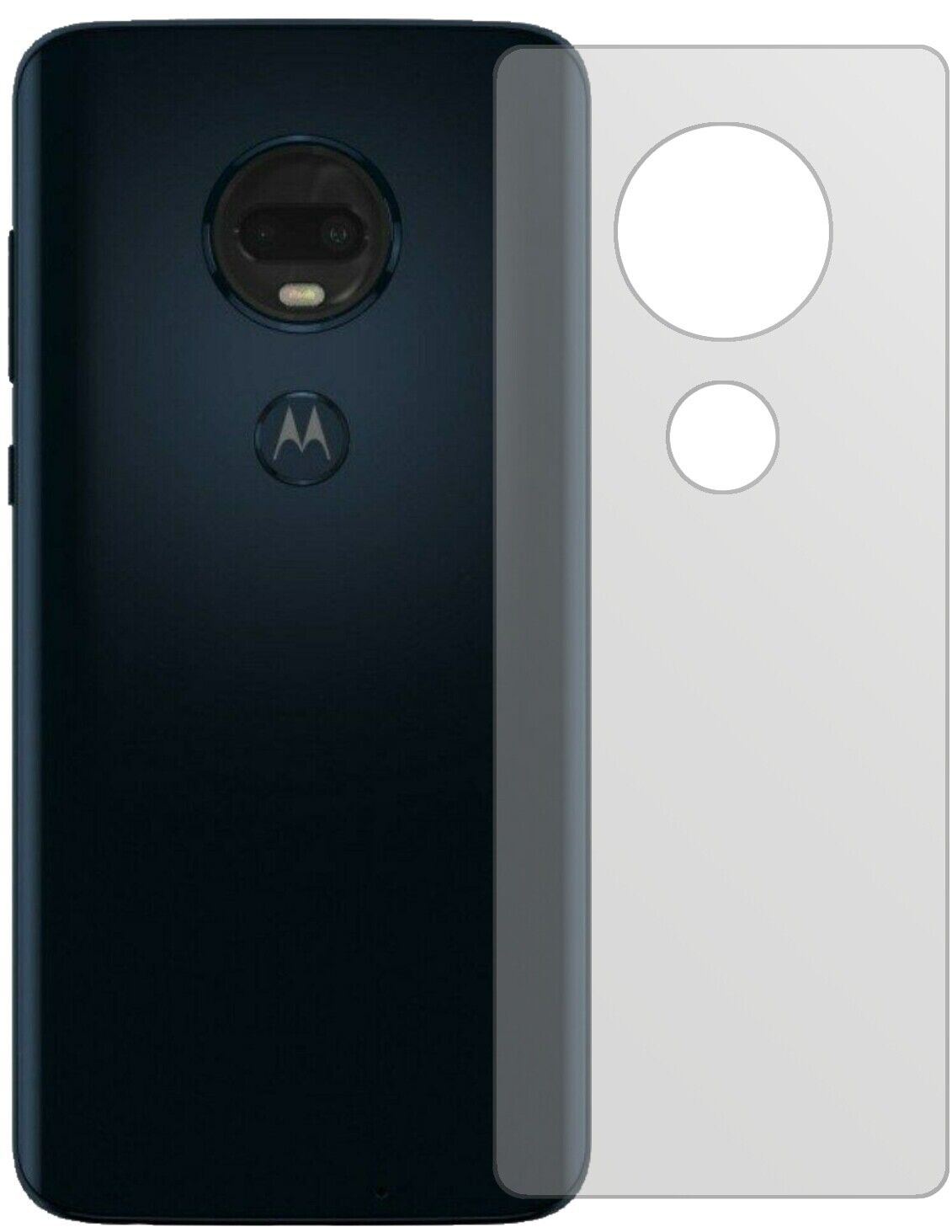 Matte Displayschutzfolie von dipos passend für Motorola Moto G7 Rückseite, präziser Zuschnitt und blasenfrei montiert