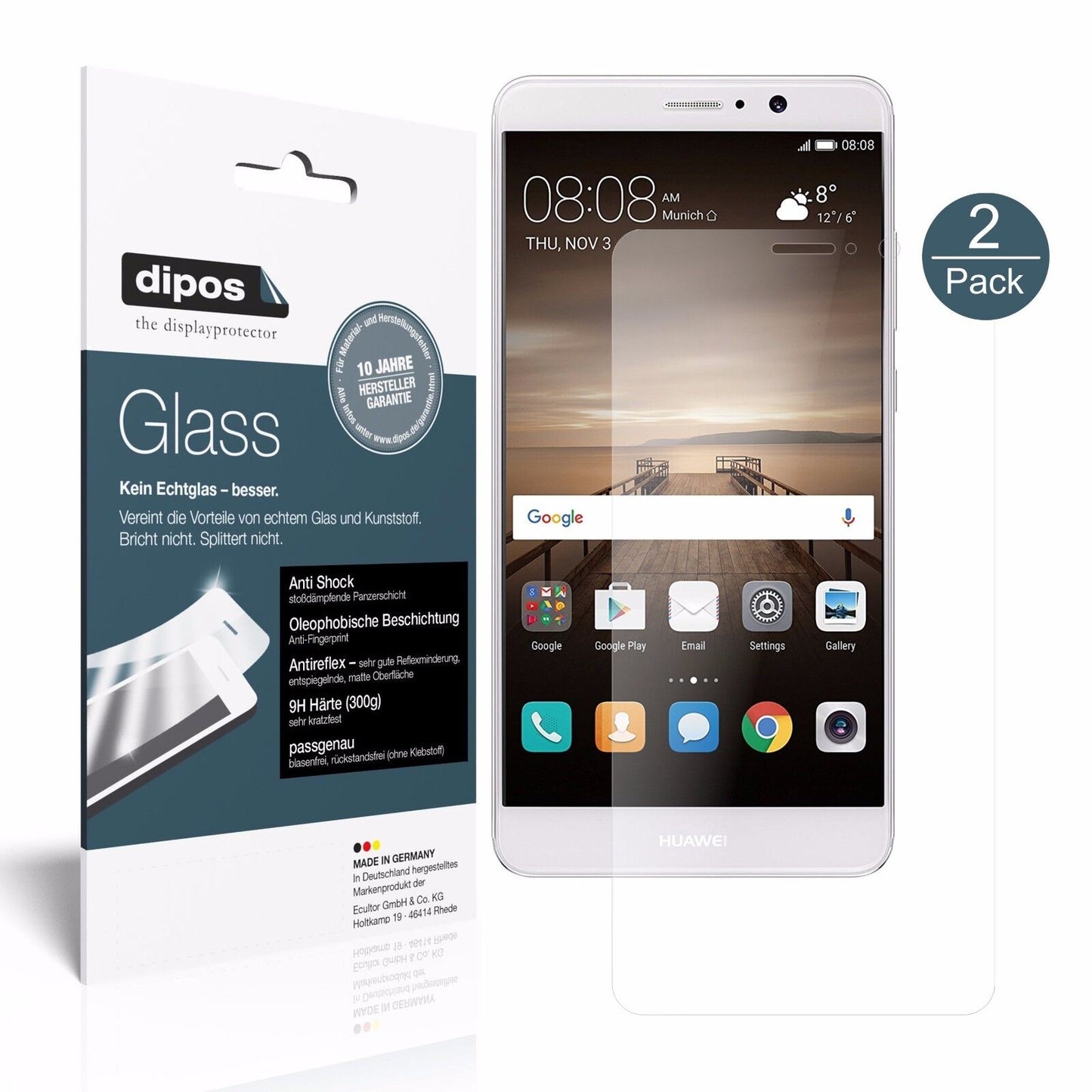 1x 9H Schutzfolie für Huawei Mate 9 Lite Panzerfolie