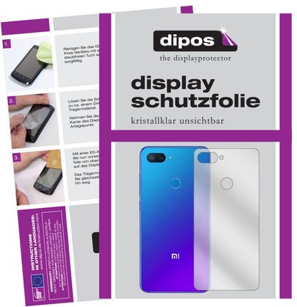 1x Schutzfolie klar für Xiaomi Mi 8 Lite Rückseite Display-Schutzfolie