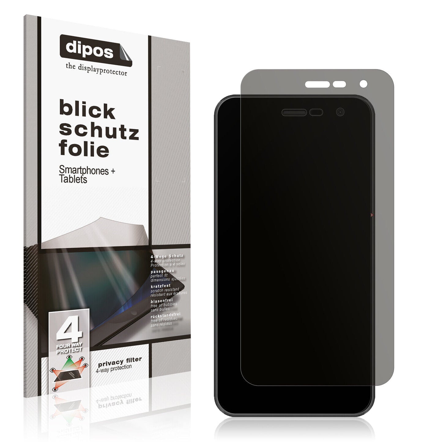 Blickschutzfolie für Bmobile AX1077 matt Schutzfolie Privacy
