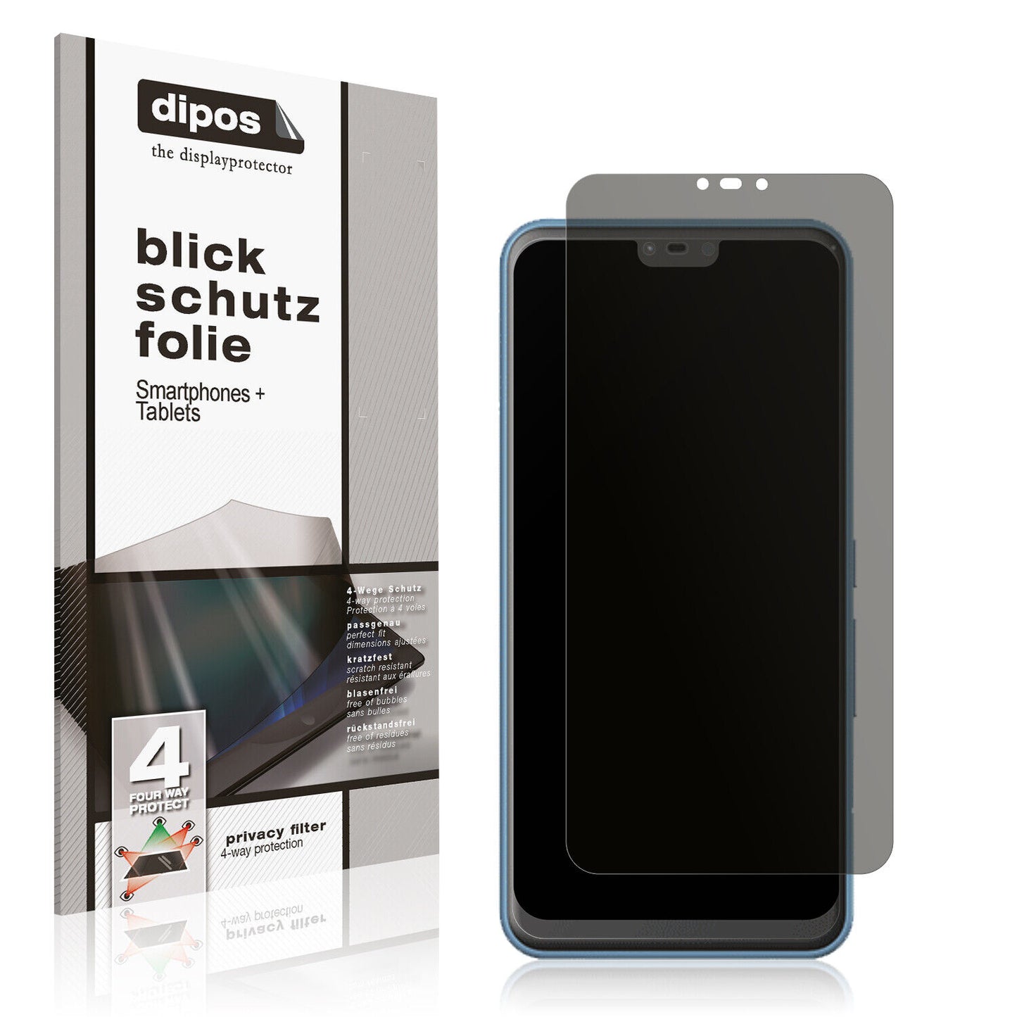 Blickschutzfolie für Fujitsu Arrows J matt Schutzfolie Privacy