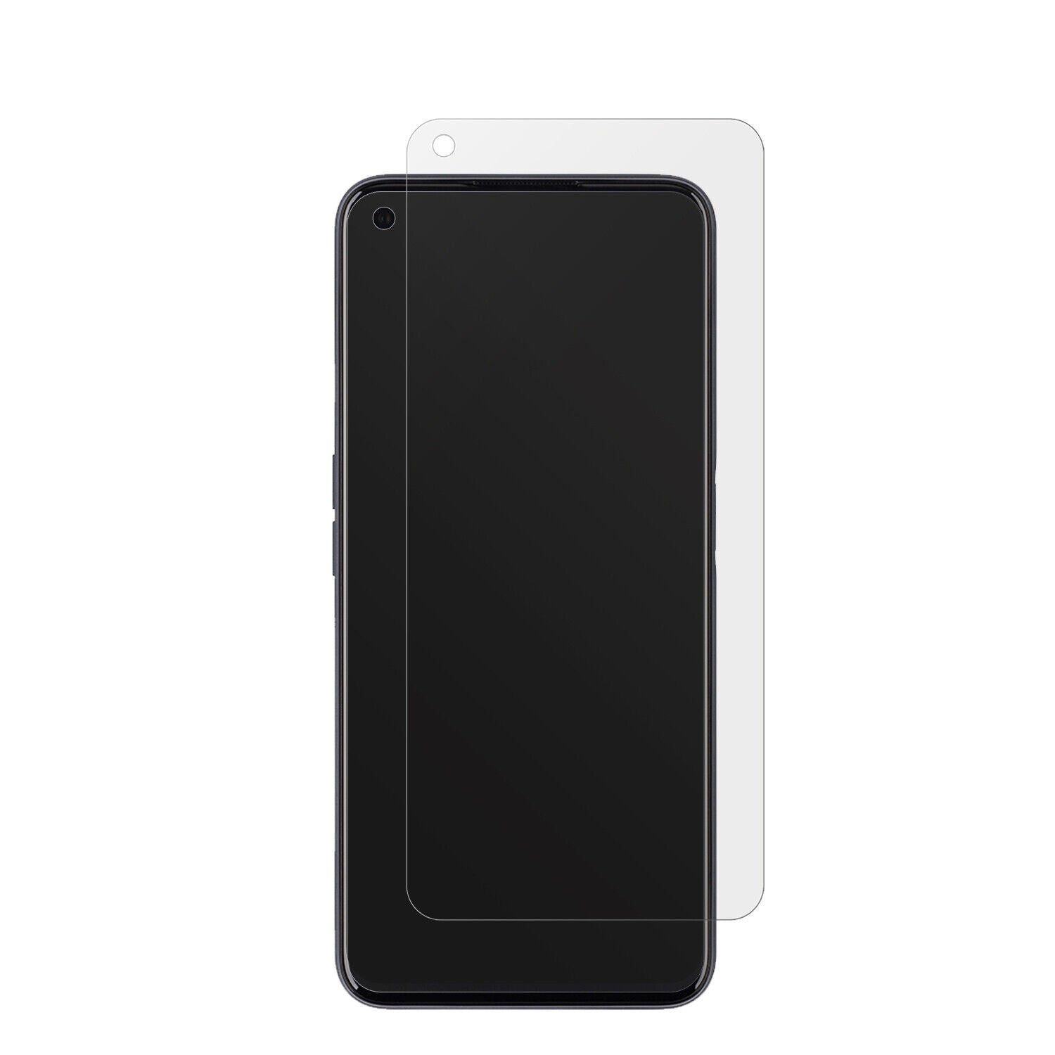 Realme9 5G mit aufgebrachter dipos Displayschutzfolie, die lästige Fingerabdrücke minimiert